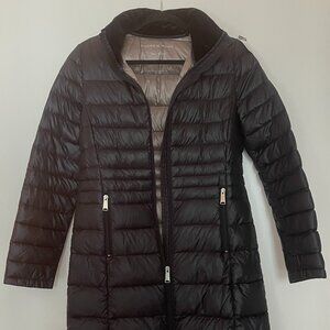 Andrew Marc black 36" lite weight puffer jacket.